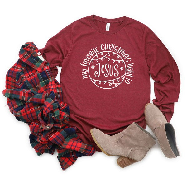 Favorite Christmas Lights Tree Long SleeveTee