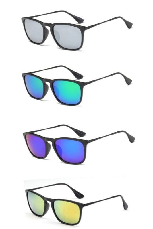 Vintage Retro Square Mirrored Fashion Sunglasses