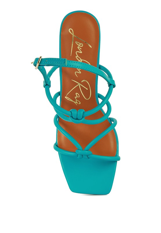 KRALOR KNOTTED STRAP MID HEEL SANDAL