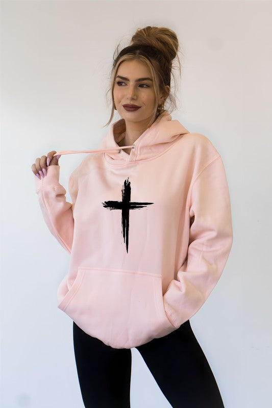 Graffiti Cross Graphic Hoodie