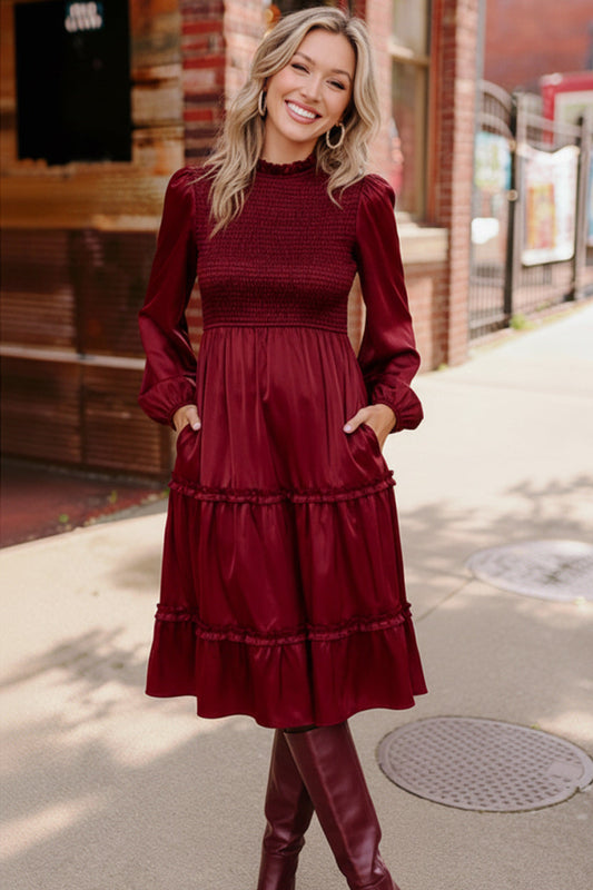 Starlit Elegance Black Tiered Dress