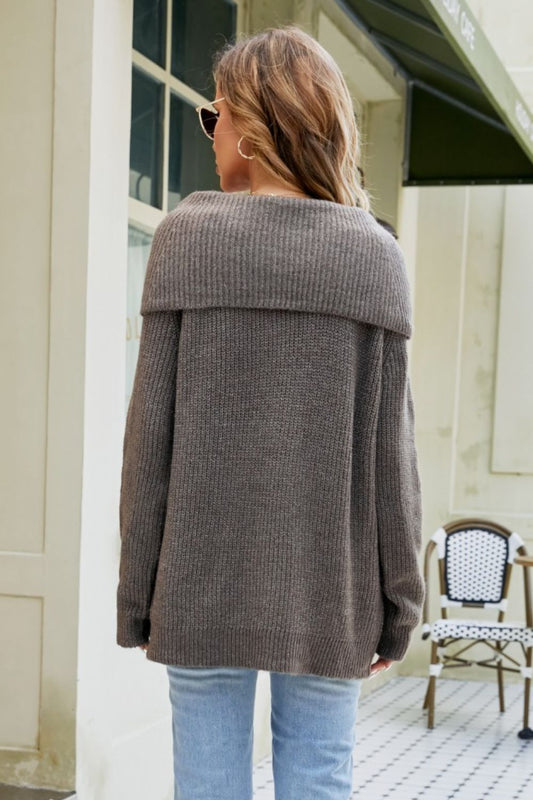 Cowl Neck Raglan Sleeve Sweater