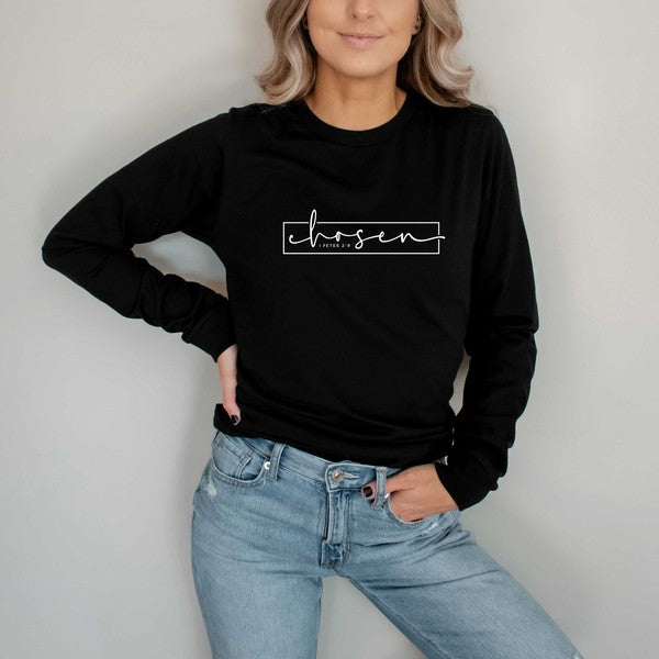 Chosen Scripture Long Sleeve Graphic Tee