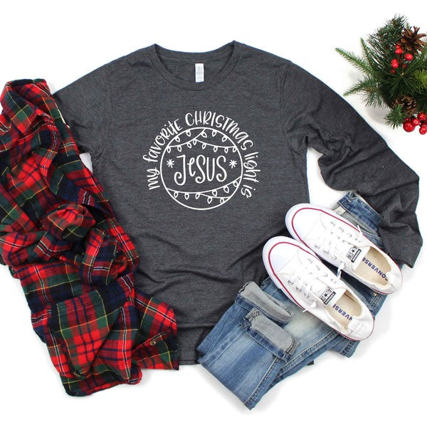 Favorite Christmas Lights Tree Long SleeveTee