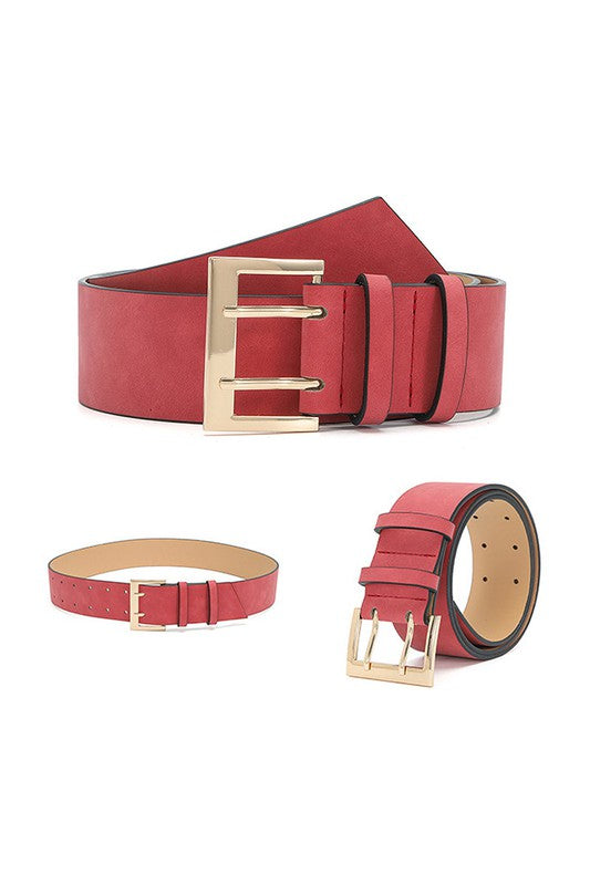 Suede Double Hook Belt